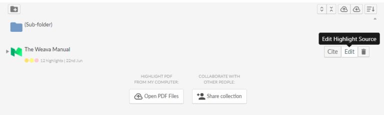 Edit Source Guide: Editing the source of a PDF/website - Weava