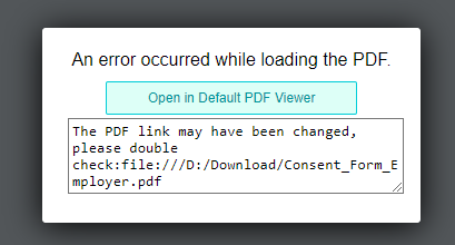 PDF error example