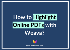 How to Highlight Online PDFs with Weava?