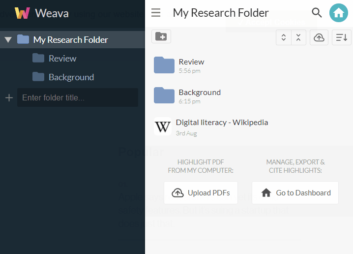 Share Weava folders